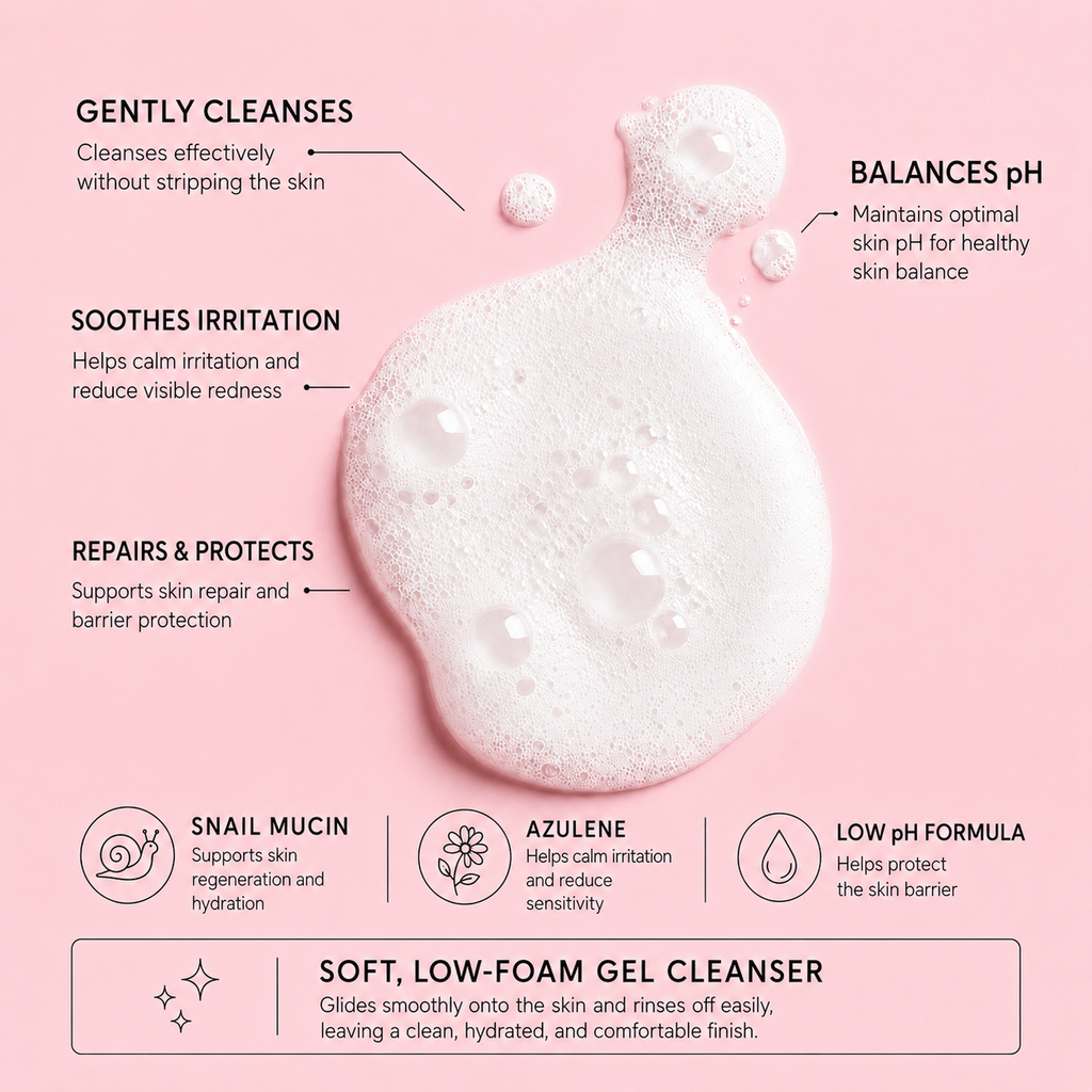 TIAM Snail & Azulene Low pH Cleanser 200ml